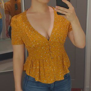 Crop Floral Blouse